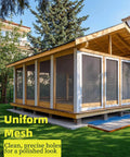 Outdoor gazebo using 36x50 Inch Hardware Cloth One Half Inch Mesh, Nineteen Gauge, Hot Dip Galvanized After Welding.