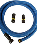 16 Foot Antistatic Wet And Dry Vacuum Hose With Universal Power Tool Adapter For Shop Vacs, Blue Grounded Dust Collection Hose shown