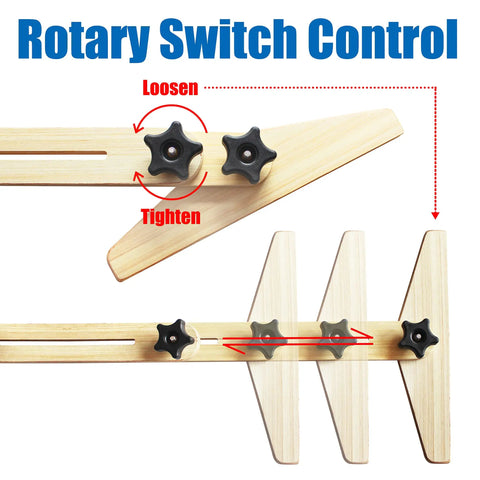 Stair Tread Gauge And Shelf Layout Tool For Stairs Risers And Partitions, featuring adjustable rotary switch control with four knobs.
