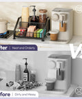 Space Saving Coffee Bar Organizer For Countertop With Tiered Shelves And Removable Top Shelf, organized kitchen counter.