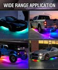 Cars and trucks with Underglow DreamColor Chasing Lights For Car With App And Remote Control Waterproof Rigid Aluminum LED Light Bar
