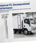 Heavy Duty Iron Truck Door Hinge With Anti Corrosion Finish For Cargo And Refrigeration Doors, Tough As Nails Hinge For Semi Trailer And Utility Trailer, mounted on truck door