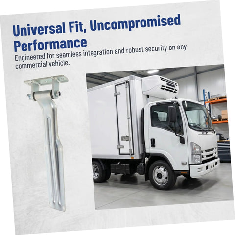 Heavy Duty Iron Truck Door Hinge With Anti Corrosion Finish For Cargo And Refrigeration Doors, Tough As Nails Hinge For Semi Trailer And Utility Trailer, mounted on truck door