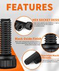 M4 X 12Mm Hex Socket Head Cap Screw showcasing black oxide finish and precision machining, part of 120 Pack M4 X 12Mm Hex Socket Head Cap Screws 12.9 Grade Heavy Duty Alloy Steel Black Oxide Finish Fully Threaded Metric Bolts Built Like A Tank Solid Rigging Hardware For No Nonsense Automotive Projects.