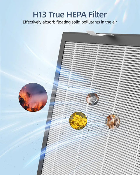 H13 True HEPA filter for G3 Air Purifier Replacement Filter For FXAP2W And A-1, 1 Pack, white filter with pollutant absorption