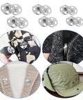 60 Sets Sew On Snap Buttons Kit DIY Friendly With 12mm 14mm And 16mm Metal Snaps for clothing, crafts, and bags displayed.