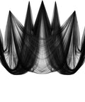 Black lightweight 39 Ft mosquito netting for patio and backyard garden, polyester mesh bug barrier, hanging view
