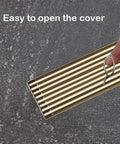 Easy to open the cover of Built Tough Brushed 304 Stainless Steel Linear Shower Drain With Quick Release Hair Catcher 31.5 Inch