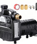 Heavy Duty Cast Iron Water Transfer Pump 115V 1/2HP 1500 GPH Portable Electric Utility Pump with brass fittings and handle.