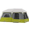 Instant Cabin Tent for 9 People, Large Multi Room Family Pop Up Shelter With 2 Minute Setup, 14 By 9 Foot Floor, Weather Resistant H2O Block
