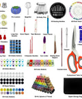All-In-One Sewing Kit For Adults And Beginners, 295-Piece Pro-Grade Portable Mending Set With Ergonomic Scissors on display.
