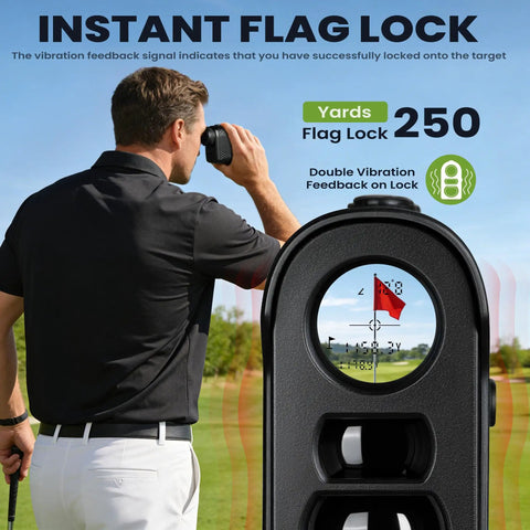 Straight Up Spot On Golf Rangefinder With Smart Flag Lock And Snappy Vibration Alert 1200 Yard Laser Distance Meter For Fairway Runs Yard Meter Toggle Settings