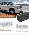 Image showing a Hyper Flash LED Flasher Relay Fix for Chevy Silverado Avalanche GMC Sierra Yukon Turn Signals for 2003-2006 trucks.