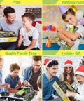 3 In 1 RC Tracked Stunt Racer Building Kit With 353 Pieces, Build Tumbling Robot And Spin Car, STEM Construction Toy For Kids Ages 8 To 12, Compatible With Orange Model, Six Total Models To Create And Play. Family gift image