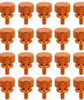 Aluminum Knurled Thumb Screws 20 Pack With Diamond Knurl Head No Tool Needed Hand Tightening M3 M4 6-32 8-32 Threads Durable Orange Bolts