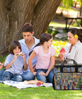 Family picnic with Insulated Picnic Backpack Tote Bag 30L Large Capacity Go To Cooler For Beach Camping And BBQ Keeps Food Fresh