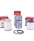 Ram 6.7L Diesel Fuel Filter Water Separator And Oil Filter Kit with components and packaging visible