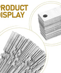 Stacked beefed up heavy duty joining plates for wooden door frames, iron metal door plates visible in product display
