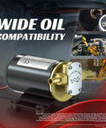 Heavy Duty 12 Volt Portable Oil Transfer Pump handles all gear and engine oil swaps with a self-priming design for effortless cleanup.