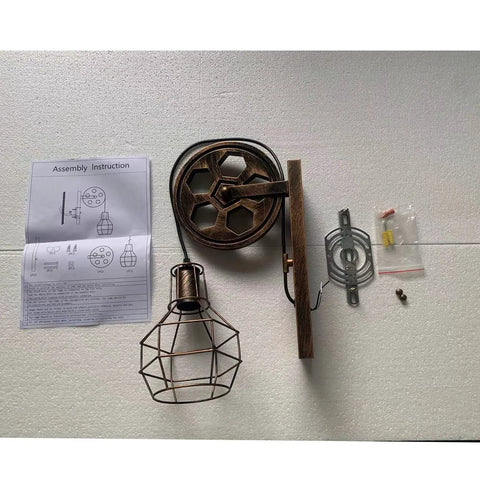 Vintage Industrial Wall Sconce Set Of Two For Rustic Farmhouse Bedroom And Hallway Lighting Hard Wired Bedside Lamps components