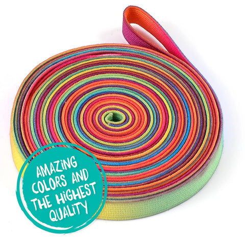 Multicolor rope for Chinese Jump Rope And Rubber Twist Set For Kids With Gummitwist Style Indoor And Outdoor Toy Ages 8 To 12