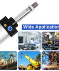 Aluminum Pneumatic Cylinder 50mm Bore 50mm Stroke With Four Quick Fittings PT1/4 Port in industrial application collage