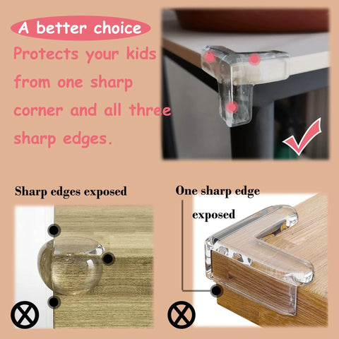 12 Pack Large Silicone Table Corner Protectors For Baby Proofing, T Shaped Edge Guards With Strong Adhesive, Clear Transparent Kidproof Corner Shields For Furniture, 1.7 Inch Length, Safe Nursery Home Babyproofing Kit