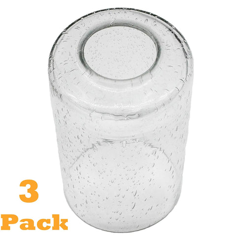 Seeded Bubble Glass Cylinder Shade For Light Fixtures 3 Pack Clear Replacement Fits 1 Inch By Five Eighths Fitter Modern Vintage Glow