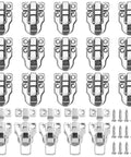 Chic Antique Silver Metal Duckbill Latches, Super Secure Toggle Box Hasps With Lock Hole for Jewelry Cases and Wooden Crafts. 20-pack with screws