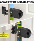 Heavy Duty Single Cylinder Deadbolt Lock With Keyed Entry For Exterior Doors Built Tough Anti Pry And Anti Kick Security Door Lock Matte Black Finish Easy Install And Strong Alloy Construction in two installation scenarios