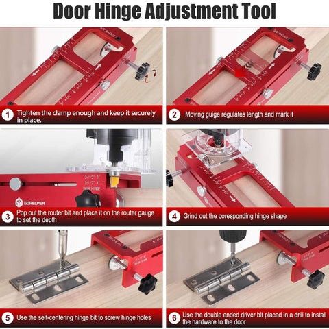 Door Hinge Jig Adjustable Mortise Jig Fits Door Hinges From Two Point Five To Five Inches Long And Various Thicknesses
