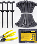 Heavy Duty Nylon Universal Cable Tie Buckles And Self Locking Zip Tie Clips For Cars And Home Garage Secures Bumpers Trunk