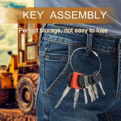 24 Piece Heavy Duty Equipment Keys Set For Industrial And Commercial Machines Universal Replacement Keys in pocket