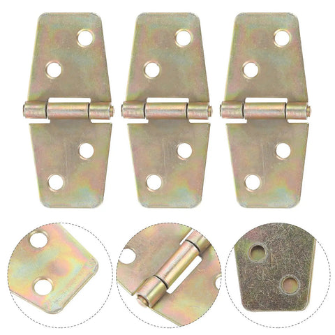 Three Ten Pack 56x20mm wood case hinges in metal for jewelry boxes with smooth open and close, strong lasting support.