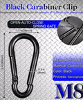 Heavy Duty 3 Inch M8 Carabiner Clips 30 Pack Galvanized Steel Snap Hooks Tough As Nails For Hammock Swing Sets Camping Hiking Travel
