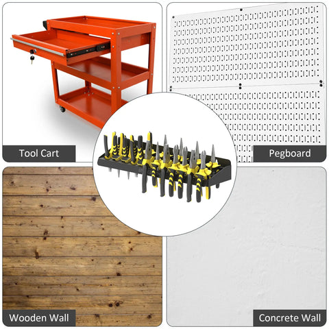 Pliers Holder Wall Mount Rack For Garage Workshop Or Shed The Go To Vertical Tool Organizer holding tools on various surfaces