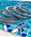 4 Piece Pool Vacuum Hose Cuffs Replacement Connectors Set For One And A Half Inch Spiral Hoses Durable Iron Thread Quick Connectors Air Line Adapters Hose Fittings And Plug Set White Pool Couplers For Inlet, white ABS couplers on pool vacuum hoses