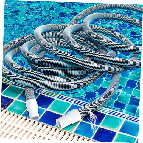 4 Piece Pool Vacuum Hose Cuffs Replacement Connectors Set For One And A Half Inch Spiral Hoses Durable Iron Thread Quick Connectors Air Line Adapters Hose Fittings And Plug Set White Pool Couplers For Inlet, white ABS couplers on pool vacuum hoses