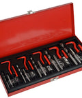 131 Piece Helicoil Thread Repair Kit With HSS Drill Bit And Thread Insert Tool For M5 M6 M8 M10 M12 Threads in red case