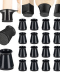 Chair Leg Floor Protectors 16 Pieces Black With Soft Felt Bottom And Silicone Pads for Hardwood Floors and Furniture Feet Rubber Caps