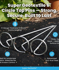 Heavy Duty 11 Gauge 6 Inch Galvanized Steel Landscape Pins With Round Top For Landscape Fabric And Weed Barrier 100 Pack