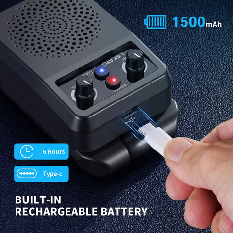 Charging port of Mini 5W Electric Guitar Amp With Bluetooth, Portable Practice Amplifier Featuring Built In Clean, Distortion