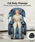 Full Body Massage Chair With Phone Controller And Heart Health Readout Zero Gravity 3D SL Track Recliner With app control