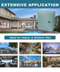 Heavy Duty Waterproof Electrical Enclosure 20X16X8 Inches outdoor weatherproof junction box shown in residential setting.