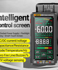 All In One Digital Multimeter With NCV Tester 6000 Counts Large VA Reverse Display showing readings and controls