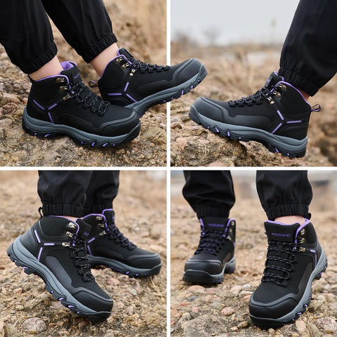 Waterproof Steel Toe Work Boots For Women With Wide Width, Non Slip And Lightweight Design, Slip Resistant Safety Shoes