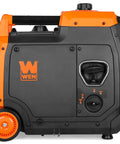 Quiet And Lightweight 4800 Watt RV Ready Portable Inverter Generator With Fuel Shut Off And Clean Power For Sensitive Electronics Plus CO Shutdown Sensor For Family Safety, side view