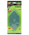 Six Pack 80 Grit Sanding Sheets With Hook And Loop Backing for stripping paint and finishes, packaging front view.