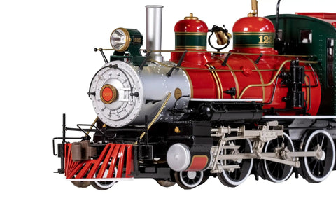 Front view of Beefed-Up 4-6-0 Steam Locomotive With Metal Gears For Large G Scale Christmas Edition, Pittman Motor, Sound Ready
