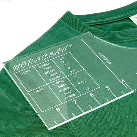 Pro T Shirt Ruler Guide for Easy Accurate Alignment of Vinyl and Sublimation Designs on Shirts with Built In Size Chart
